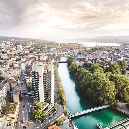 Zurich Marriott Hotel Экстерьер фото Aerial view of the city
